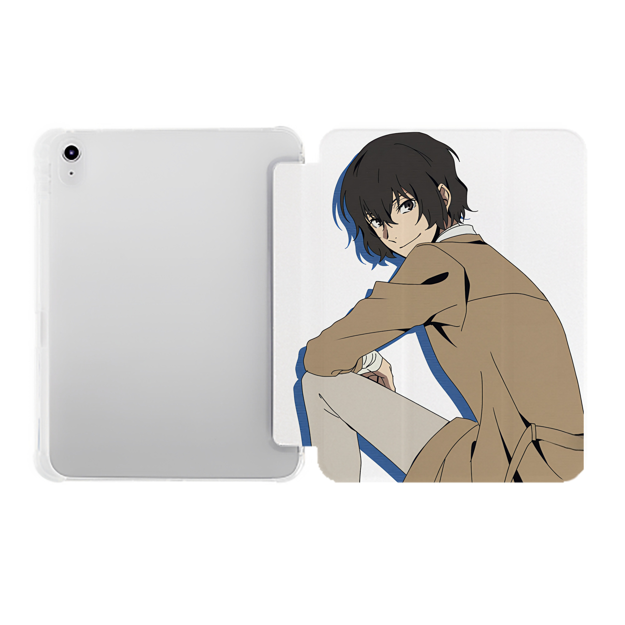 （画像用） 文豪ストレイドッグス Bungo Stray Dogs IPad ケース ペン収納付き 三つ折りスタンド PUレザー×シリコン 対応機種9.5/10.5/10.9インチ